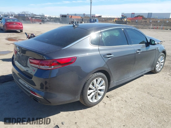 2018 Kia Optima LX with VIN 5XXGT4L3XJG244855, listed as a IAAI auction lot 41679341 with 43,230 mi miles. Bid and sale history available at carsss.com. Image 4.