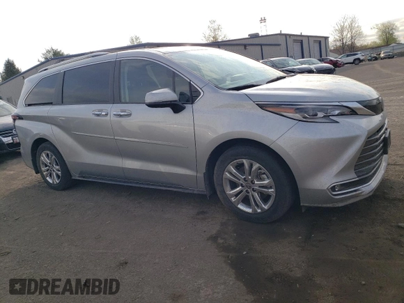 2023 Toyota Sienna Platinum with VIN 5TDESKFC5PS079072, listed as a Copart auction lot 53603985 with 45,654 mi miles and Salvage Title. Bid and sale history available at DreamBid. Image 4.
