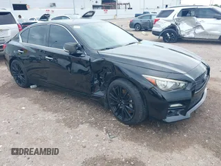 2015 Infiniti Q50 Sport with VIN JN1BV7AP7FM334447, listed as a IAAI auction lot 42595908 with 168,214 mi miles and . Bid and sale history available at DreamBid. Image 1.