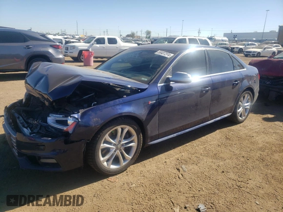 2013 Audi S4 Premium Plus with VIN WAUBGAFL4DA188837, listed as a Copart auction lot 55407274 with 144,895 mi miles and Salvage Title. Bid and sale history available at carsss.com. Image 1.