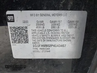 2023 Chevrolet Bolt EV 2LT z VIN 1G1FX6S02P4143467, wystawiony jako IAAI lot #41607322 z przebiegiem 95 398 mil mil oraz . Historia ofert i sprzedaży dostępna na DreamBid. Obrazek 9.