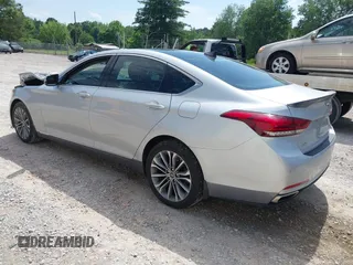 2017 Genesis G80 3.8L z VIN KMHGN4JE7HU168333, wystawiony jako IAAI lot #42267987 z przebiegiem 70 891 mil mil oraz . Historia ofert i sprzedaży dostępna na DreamBid. Obrazek 3.