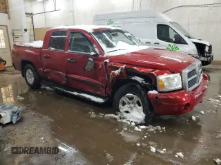 2007 Dodge Dakota SLT with VIN 1D7HW48P37S221039, listed as a Copart auction lot 48104975 with 138,371 mi miles and Salvage Title. Bid and sale history available at carsss.com. Image 4.