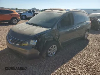 2007 Nissan Quest S with VIN 5N1BV28U47N138436, listed as a Copart auction lot 43546535 with 118,194 mi miles and Salvage Title. Bid and sale history available at carsss.com. Image 1.