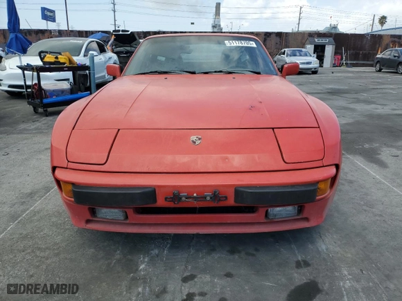 1985 Porsche 944 with VIN WP0AA0942FN454415, listed as a Copart auction lot 51178705 with NaN miles and Clean Title. Bid and sale history available at carsss.com. Image 5.