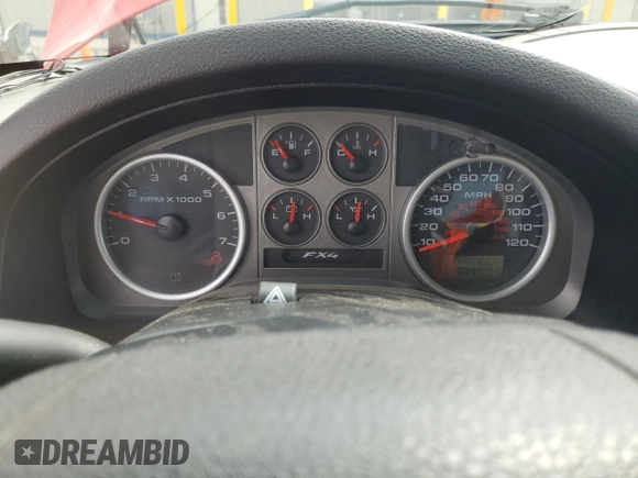 2007 Ford F-150 XLT with VIN 1FTPW14V17KD00444, listed as a Copart auction lot 55849535 with 208,900 mi miles and Non repairable. Bid and sale history available at DreamBid. Image 9.