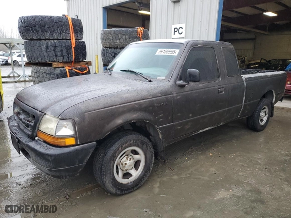 1998 Ford Ranger XL with VIN 1FTYR14U0WPA50862, listed as a Copart auction lot 89100995 with 164,788 mi miles and Clean Title. Bid and sale history available at carsss.com. Image 1.