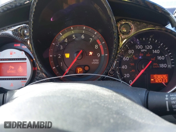 2009 Nissan 370Z Touring with VIN JN1AZ44E39M408668, listed as a IAAI auction lot 41231840 with 93,826 mi miles and . Bid and sale history available at DreamBid. Image 7.