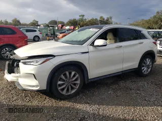 2020 Infiniti QX50 LUXE with VIN 3PCAJ5M13LF109821, listed as a Copart auction lot 45353955 with 49,237 mi miles and Non Repairable. Bid and sale history available at carsss.com. Image 1.
