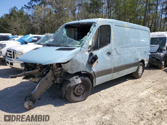 2021 Mercedes-Benz Sprinter Cargo with VIN W1Y4EBHY9MT073313, listed as a Copart auction lot 48922285 with Not Provided miles and Salvage Title. Bid and sale history available at carsss.com. Image 1.