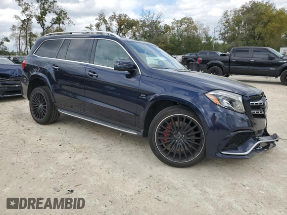 2019 Mercedes-Benz GLS 63 AMG with VIN 4JGDF7FE6KB221892, listed as a Copart auction lot 49637525 with 69,852 mi miles and Salvage title. Bid and sale history available at DreamBid. Image 4.