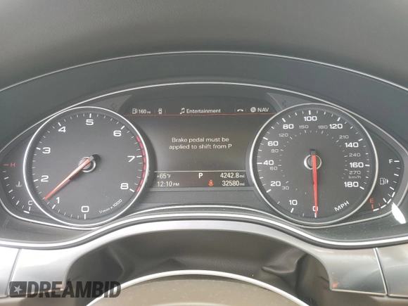 2014 Audi A6 Premium Plus with VIN WAUFGAFC2EN162765, listed as a Copart auction lot 54138005 with 32,580 mi miles and Salvage title. Bid and sale history available at DreamBid. Image 9.