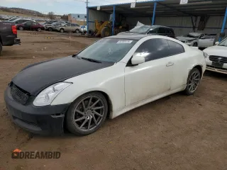 2006 Infiniti G35 Coupe with VIN JNKCV54E76M707906, listed as a Copart auction lot 44702375 with 187,153 mi miles and Salvage Title. Bid and sale history available at carsss.com. Image 1.