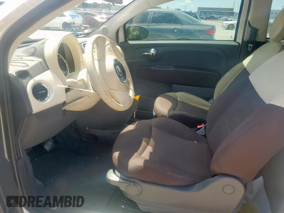 2012 FIAT 500 Pop with VIN 3C3CFFDR8CT128778, listed as a Copart auction lot 54201585 with 134,742 mi miles and Salvage title. Bid and sale history available at DreamBid. Image 7.