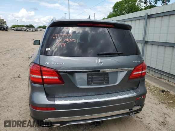 2019 Mercedes-Benz GLS 450 with VIN 4JGDF6EE1KB239051, listed as a Copart auction lot 52081354 with 26,326 mi miles and . Bid and sale history available at DreamBid. Image 6.