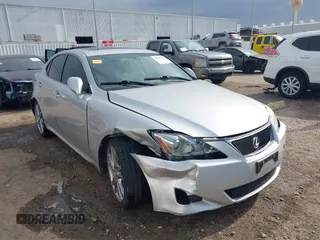 2008 Lexus IS 250 with VIN JTHBK262X85066429, listed as a IAAI auction lot 42037886 with 153,587 mi miles. Bid and sale history available at carsss.com. Image 1.