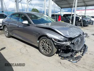 2021 Genesis G80 2.5T with VIN KMTGB4SC2MU047585, listed as a IAAI auction lot 41752100 with 41,140 mi miles and . Bid and sale history available at carsss.com. Image 1.