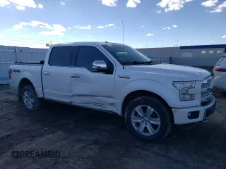 2017 Ford F-150 XL with VIN 1FTEW1EG3HFA74795, listed as a Copart auction lot 46892235 with 118,333 mi miles and Salvage Title. Bid and sale history available at carsss.com. Image 4.