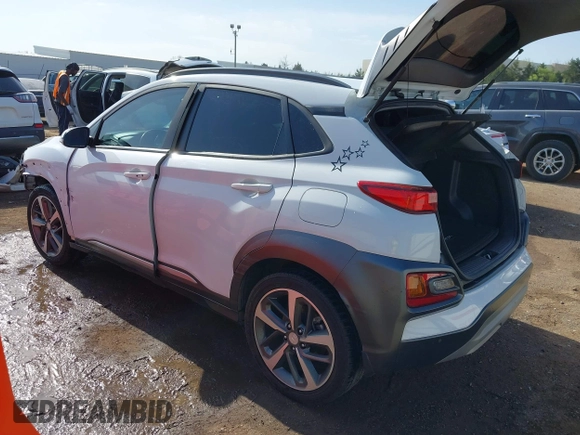 2019 Hyundai Kona Ultimate with VIN KM8K53A53KU373496, listed as a IAAI auction lot 42009405 with 69,206 mi miles and . Bid and sale history available at carsss.com. Image 3.