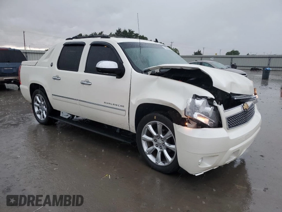 2013 Chevrolet Avalanche LTZ with VIN 3GNMCGE0XDG334846, listed as a Copart auction lot 55261885 with 118,704 mi miles and Salvage title. Bid and sale history available at DreamBid. Image 4.