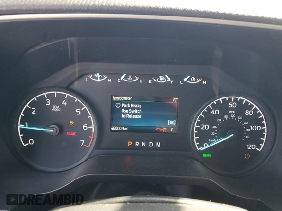 2021 Ford F-150 XL with VIN 1FTFW1CD3MFA73346, listed as a Copart auction lot 53357055 with 46,000 mi miles and Salvage title. Bid and sale history available at DreamBid. Image 9.