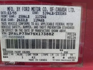 1995 Ford Crown Victoria с VIN 2FALP73W7SX173882, выставлен на аукционе IAAI как лот 42459860 с пробегом 125 958 миль миль и . История ставок и продаж доступна на DreamBid. Изображение 9.