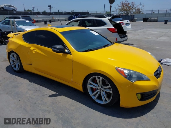 2012 Hyundai Genesis Coupe Grand Touring z VIN KMHHU6KH0CU073939, wystawiony jako IAAI lot #42357097 z przebiegiem 109 408 mil mil oraz . Historia ofert i sprzedaży dostępna na DreamBid. Obrazek 1.