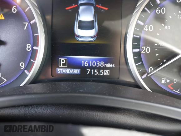2015 Infiniti Q50 Premium with VIN JN1BV7AR0FM421592, listed as a IAAI auction lot 42070055 with 161,038 mi miles. Bid and sale history available at carsss.com. Image 15.