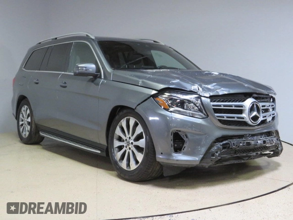 2019 Mercedes-Benz GLS 450 with VIN 4JGDF6EE8KB237779, listed as a Copart auction lot 72995084 with 55,708 mi miles and Salvage Title. Bid and sale history available at DreamBid. Image 1.