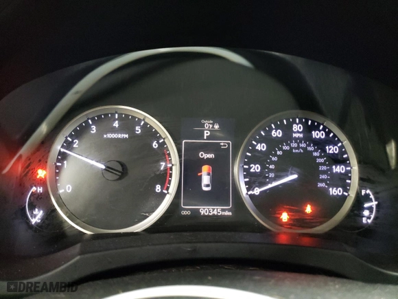 2015 Lexus IS 250 with VIN JTHCF1D25F5023619, listed as a Copart auction lot 89077755 with 90345 miles and Salvage Title. Bid and sale history available at carsss.com. Image 9.