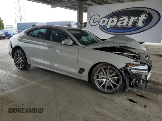 2025 Genesis G70 2.5T with VIN KMTG34SC6SU150874, listed as a Copart auction lot 54582345 with 9,410 mi miles and Salvage title. Bid and sale history available at DreamBid. Image 4.