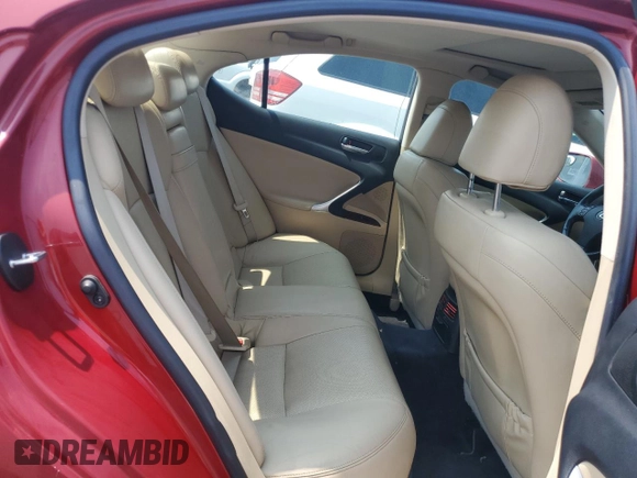 2008 Lexus IS 250 with VIN JTHCK262882027649, listed as a Copart auction lot 60281105 with 160,383 mi miles and Salvage title. Bid and sale history available at DreamBid. Image 10.