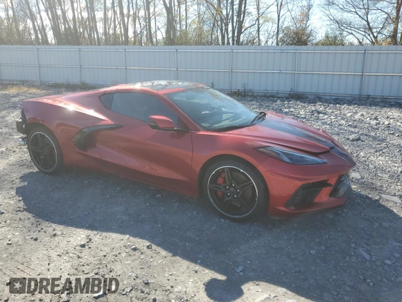 2021 Chevrolet Corvette 3LT with VIN 1G1YC2D4XM5108100, listed as a Copart auction lot 77981514 with 2,415 mi miles and Salvage Title. Bid and sale history available at carsss.com. Image 4.