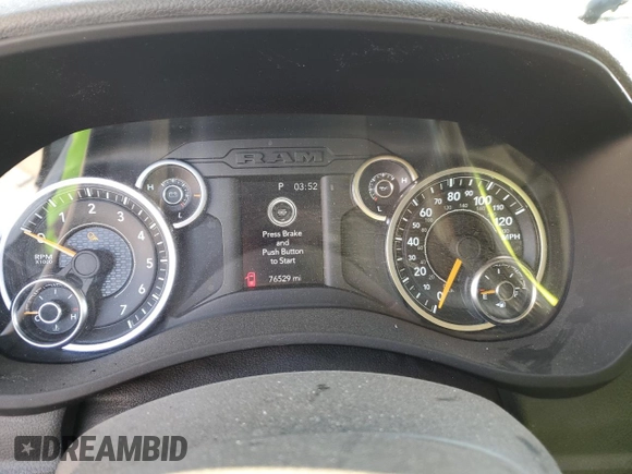 2019 Ram 2500 Tradesman with VIN 3C6UR5CJ5KG551877, listed as a Copart auction lot 43448375 with 76,529 mi miles and Salvage Title. Bid and sale history available at carsss.com. Image 9.