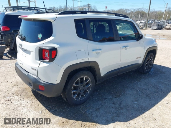 2019 Jeep Renegade Latitude with VIN ZACNJABB0KPK02371, listed as a IAAI auction lot 41717535 with 104,797 mi miles and . Bid and sale history available at DreamBid. Image 4.