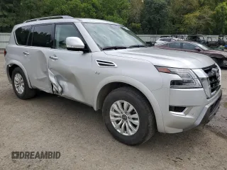 2022 Nissan Armada SV with VIN JN8AY2AD4N9675223, listed as a Copart auction lot 71492594 with 41,875 mi miles and Salvage Title. Bid and sale history available at carsss.com. Image 4.