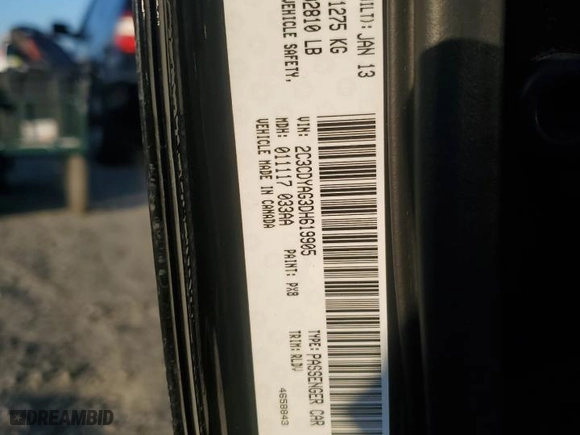 2013 Dodge Challenger SXT with VIN 2C3CDYAG3DH619905, listed as a Copart auction lot 41792435 with 121,516 mi miles and Salvage Title. Bid and sale history available at carsss.com. Image 12.
