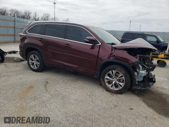 2015 Toyota Highlander XLE z VIN 5TDKKRFH8FS107212, wystawiony jako Copart lot #51064115 z przebiegiem 149 775 mil mil oraz Szkoda całkowita • Salvage title. Historia ofert i sprzedaży dostępna na DreamBid. Obrazek 4.