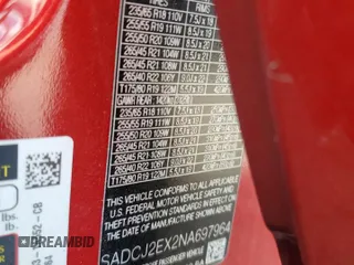 2022 Jaguar F-Pace S z VIN SADCJ2EX2NA697964, wystawiony jako Copart lot #64968015 z przebiegiem 31 074 mil mil oraz Szkoda całkowita • Salvage title. Historia ofert i sprzedaży dostępna na DreamBid. Obrazek 13.