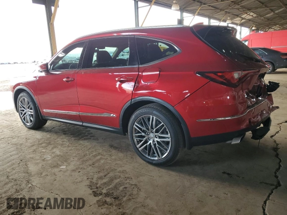 2024 Acura MDX Advance with VIN 5J8YE1H89RL017218, listed as a Copart auction lot 51712035 with 21,906 mi miles and Salvage title. Bid and sale history available at DreamBid. Image 2.