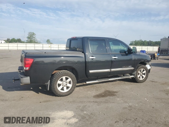2010 Nissan Titan LE with VIN 1N6BA0EC6AN320790, listed as a Copart auction lot 52613495 with 224,118 mi miles and Salvage Title. Bid and sale history available at carsss.com. Image 3.