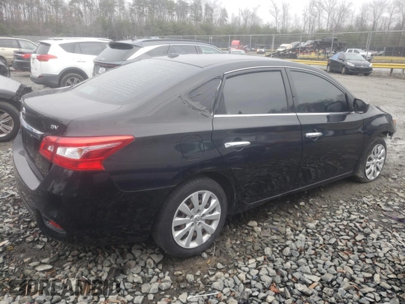 2017 Nissan Sentra SV with VIN 3N1AB7AP1HL708519, listed as a Copart auction lot 86295994 with 73,160 mi miles and Non repairable. Bid and sale history available at DreamBid. Image 3.