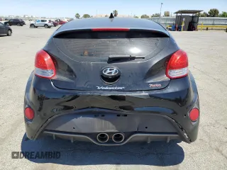 2016 Hyundai Veloster Turbo with VIN KMHTC6AE8GU281075, listed as a Copart auction lot 61605505 with 125,904 mi miles and Salvage title. Bid and sale history available at DreamBid. Image 6.