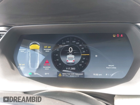 2014 Tesla Model S 60 with VIN 5YJSA1H12EFP39582, listed as a IAAI auction lot 42545143 with 117,383 mi miles and . Bid and sale history available at DreamBid. Image 7.