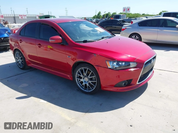 2015 Mitsubishi Lancer GT with VIN JA32U8FW9FU014308, listed as a IAAI auction lot 41982416 with 227,574 mi miles. Bid and sale history available at carsss.com. Image 1.