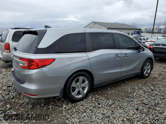 2018 Honda Odyssey EX-L with VIN 5FNRL6H74JB014179, listed as a Copart auction lot 47287415 with 238,216 mi miles and Salvage Title. Bid and sale history available at carsss.com. Image 3.