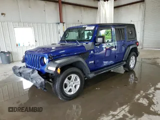 2018 Jeep Wrangler Unlimited Sport S with VIN 1C4HJXDN9JW187039, listed as a Copart auction lot 64260015 with 40,361 mi miles and Salvage title. Bid and sale history available at DreamBid. Image 1.