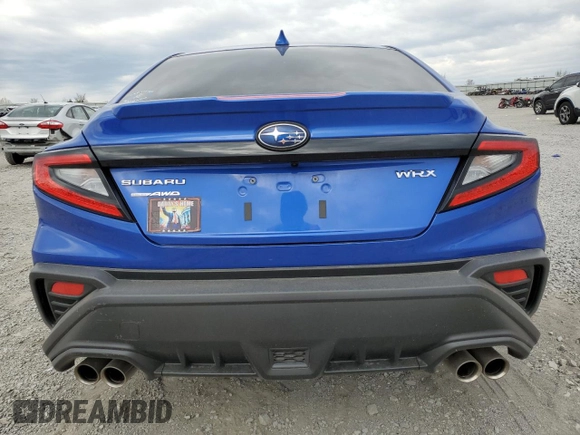 2023 Subaru WRX Premium with VIN JF1VBAF66P9813422, listed as a Copart auction lot 53301575 with 6,630 mi miles and Salvage title. Bid and sale history available at DreamBid. Image 6.