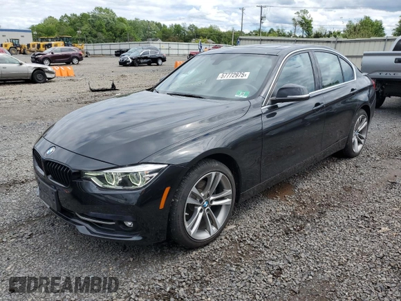 2018 BMW 3 Series 330i xDrive with VIN WBA8D9C52JA616441, listed as a Copart auction lot 57772975 with 55,513 mi miles and Salvage title. Bid and sale history available at DreamBid. Image 1.
