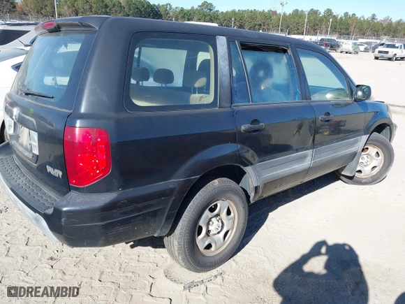 2005 Honda Pilot LX with VIN 2HKYF18175H512174, listed as a IAAI auction lot 41038439 with 1 mi miles. Bid and sale history available at carsss.com. Image 4.